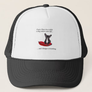 French Bulldog with heart and nice quote Trucker Hat