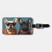 French Bulldog With Heart Roses Valentine's Day