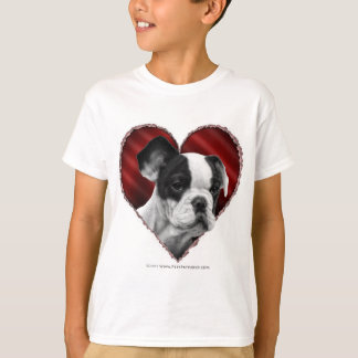 French Bulldog with Heart T-Shirt