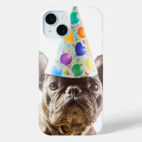 French Bulldog with Party Hat