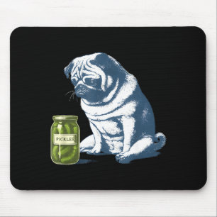 French bulldog with pickle jar funny meme 90s mouse mat