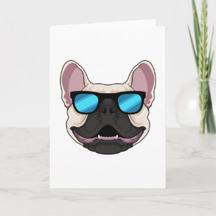 French Bulldog with Sunglasses Card
