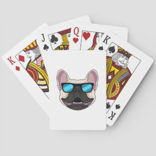 French Bulldog with Sunglasses Playing Cards
