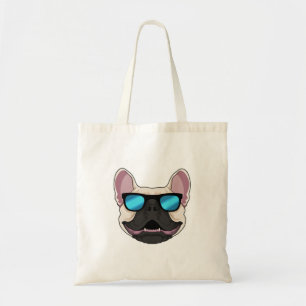 French Bulldog with Sunglasses Tote Bag