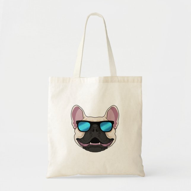 French Bulldog with Sunglasses Tote Bag (Front)