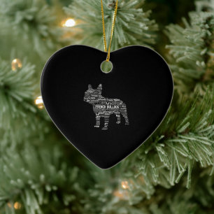 French Bulldog Words T Ways To Describe My French Ceramic Tree Decoration