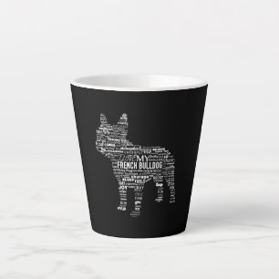 french bulldog words ways to describe my dog latte mug