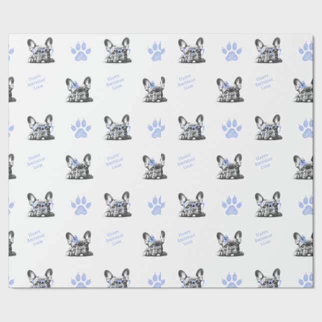 French Bulldog  Wrapping Paper (Seam)