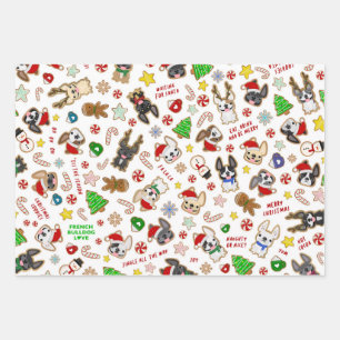 French Bulldog Wrapping Paper - Christmas Cookies