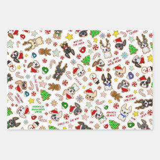French Bulldog Wrapping Paper - Christmas Cookies