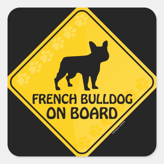 French Bulldog Xing Square Sticker (Front)