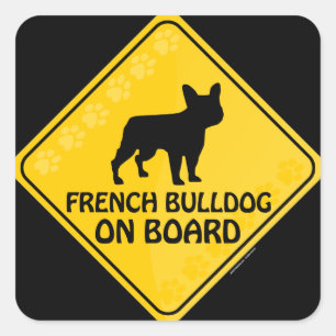 French Bulldog Xing Square Sticker