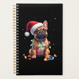 French Bulldog Xmas Lighting Santa French Bulldog Planner