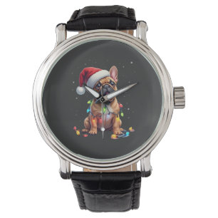 French Bulldog Xmas Lighting Santa French Bulldog Watch