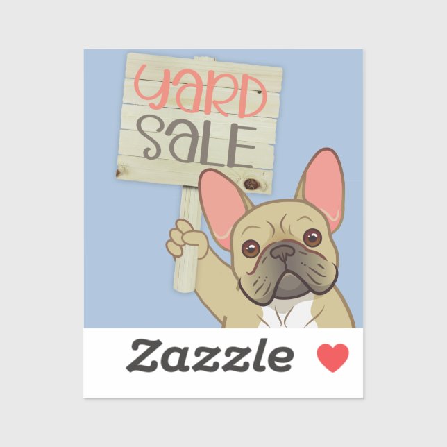 French Bulldog Yard Sale Vinyl Sticker (Sheet)