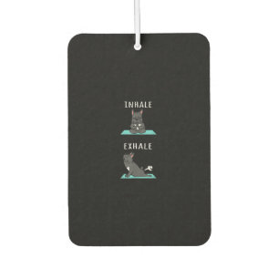 French Bulldog Yoga Inhale Exhale Funny Dog Gift Car Air Freshener