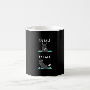 French Bulldog Yoga Inhale Exhale Funny Dog Gift . Coffee Mug
