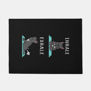 French Bulldog Yoga Inhale Exhale Funny Dog Gift . Doormat