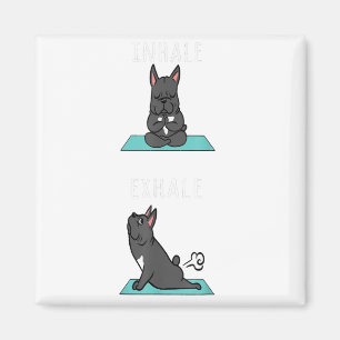 French Bulldog Yoga Inhale Exhale Funny Dog Gift Magnet