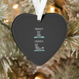 French Bulldog Yoga Inhale Exhale Funny Dog Gift . Ornament