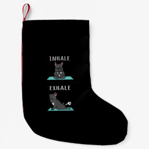 French Bulldog Yoga Inhale Exhale Funny Dog Gift Small Christmas Stocking