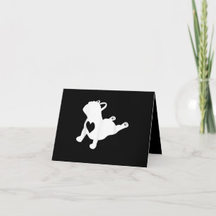 French Bulldog Yoga Love Heart Frenchie Workout Card