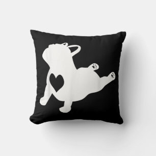 French Bulldog Yoga Love Heart Frenchie Workout Cushion