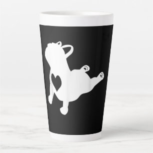 French Bulldog Yoga Love Heart Frenchie Workout Latte Mug