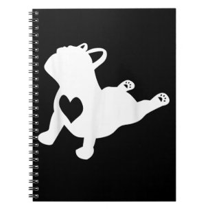 French Bulldog Yoga Love Heart Frenchie Workout Notebook