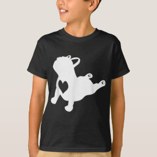 French Bulldog Yoga Love Heart Frenchie Workout T-Shirt