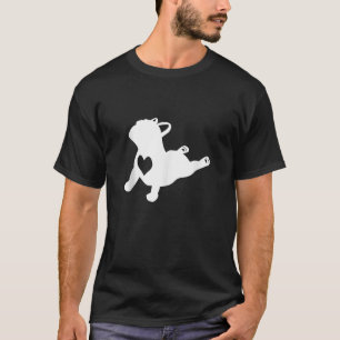 French Bulldog Yoga Pose Love Heart Frenchie Worko T-Shirt