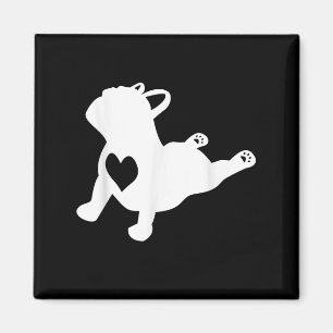 French Bulldog Yoga Pose Love Heart Gift Magnet
