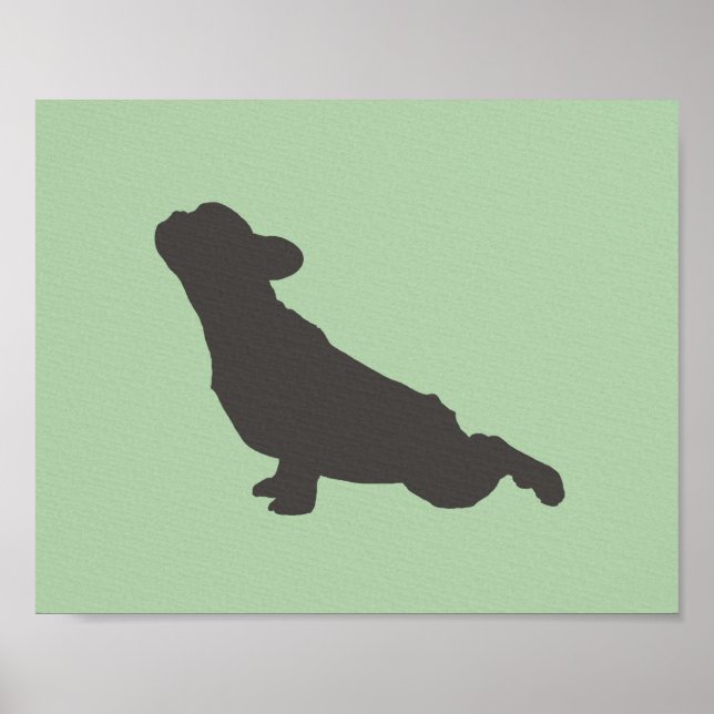 French Bulldog Yoga Pose Poster (Front)