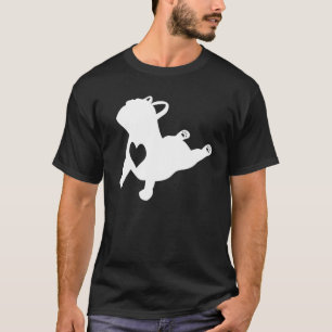 French Bulldog Yoga Pose With He Of Love French T-Shirt
