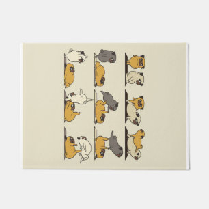 French Bulldog Yoga Poses Dog Yoga Lovers Doormat