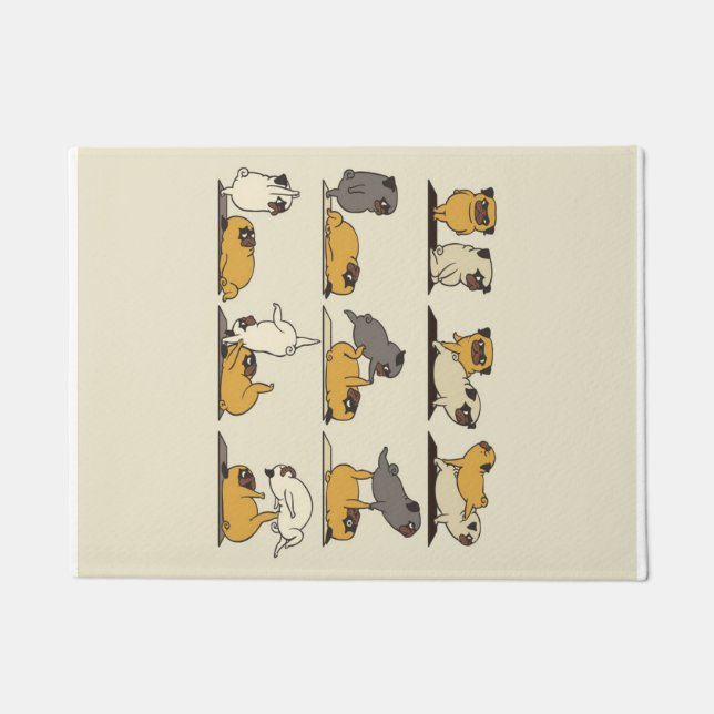 French Bulldog Yoga Poses | Dog Yoga Lovers Doormat (Front)