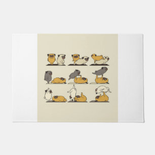 French Bulldog Yoga Poses Dog Yoga Lovers Doormat