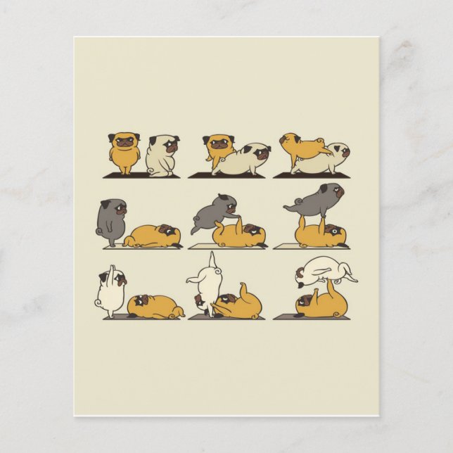 French Bulldog Yoga Poses | Dog Yoga Lovers Flyer (Front)