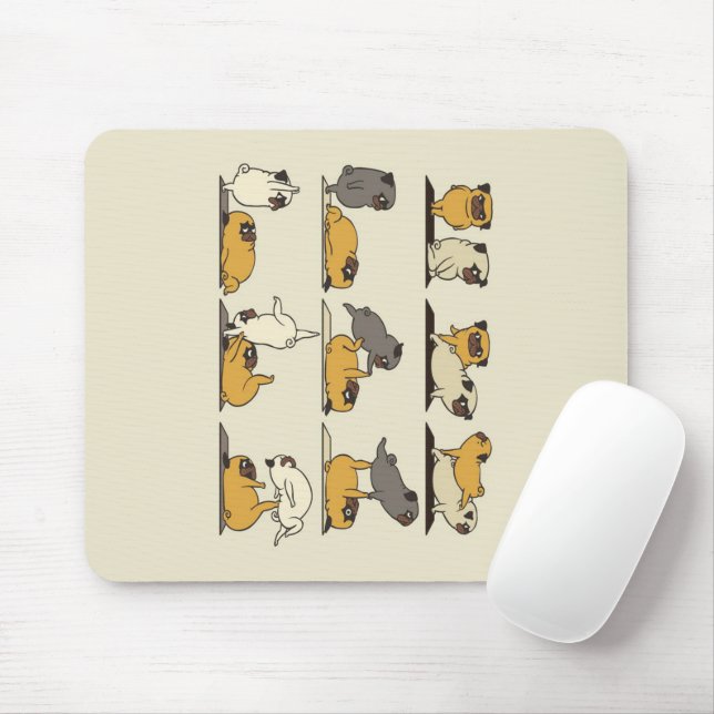 French Bulldog Yoga Poses | Dog Yoga Lovers Mouse Mat (With Mouse)