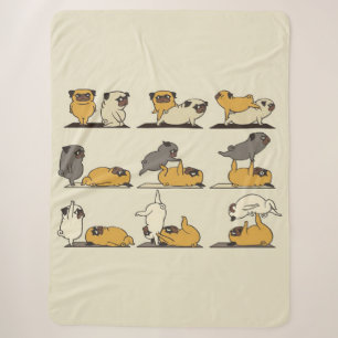 French Bulldog Yoga Poses Dog Yoga Lovers Sherpa Blanket