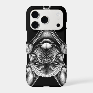 French Bulldog Zipper Black & White Engraving