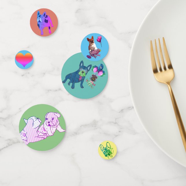 French Bulldogge confetti (Group)