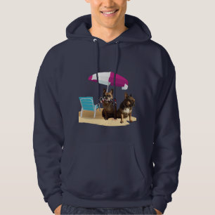 French bulldogge happy Summer Hoodie
