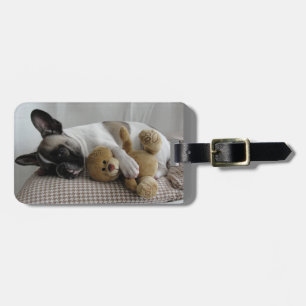 French Bulldoggen Baggage Trailer Luggage Tag