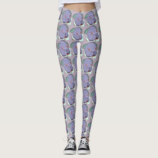 French Bulldoggen Comic Leggings (Front)