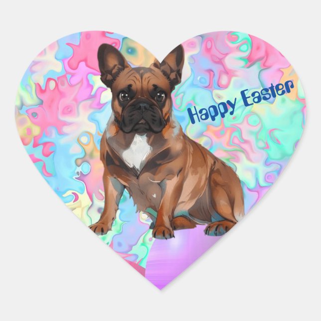 French Bulldoggen Easter sticker (Front)