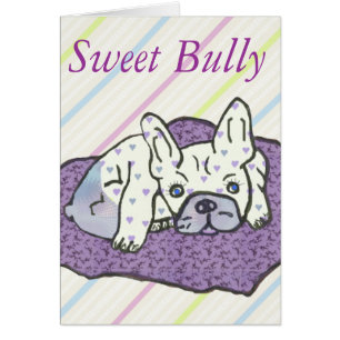French Bulldoggen greeting map
