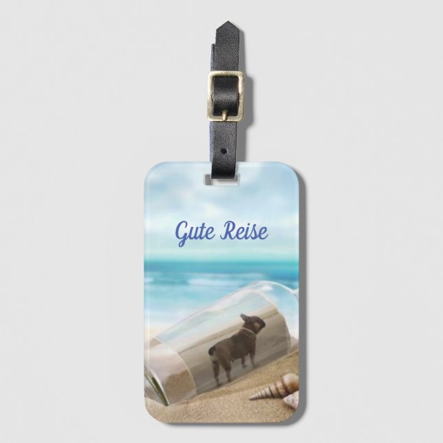 French Bulldoggen Luggage Tag (Front Vertical)