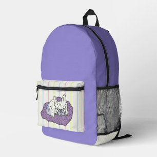 French Bulldoggen Printed Backpack