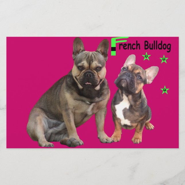 French Bulldoggen Stationery (Front)
